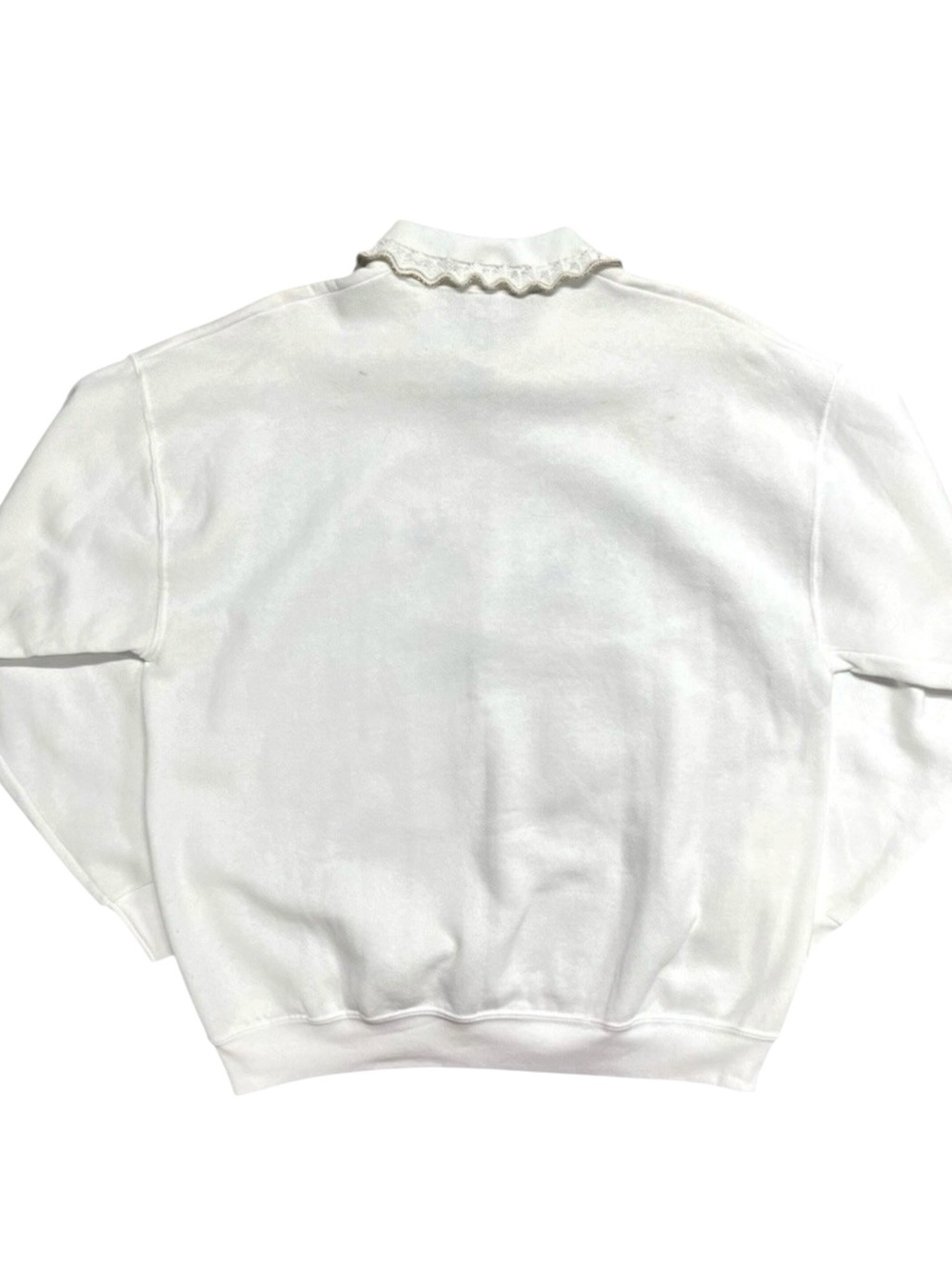 Vintage✨ | Fruit of the Loom | Cat Portrait Embroidered Knit Collar Sweater - Picture 6 of 10